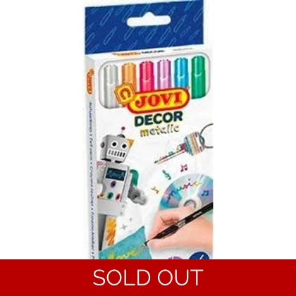 JOVIDECOR METALIC MARKER CASE 6 ASSORTED COLOURS